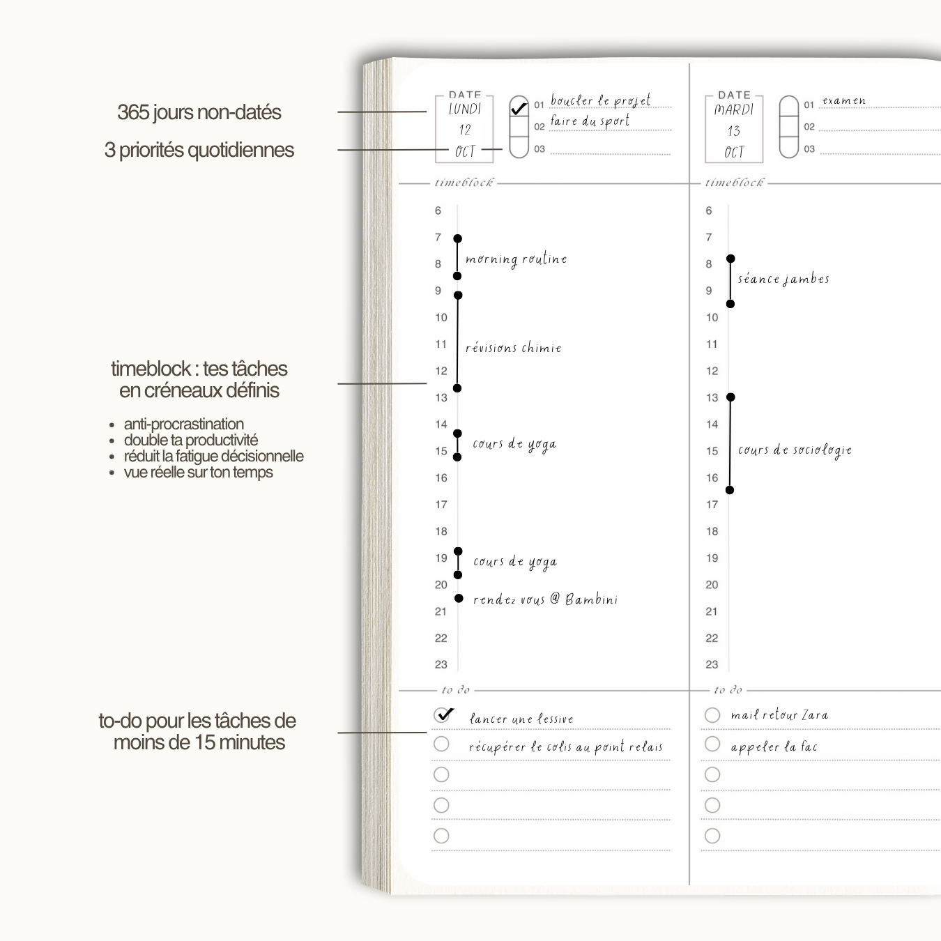 l'agenda minimaliste [RESTOCK 13 AOÛT]