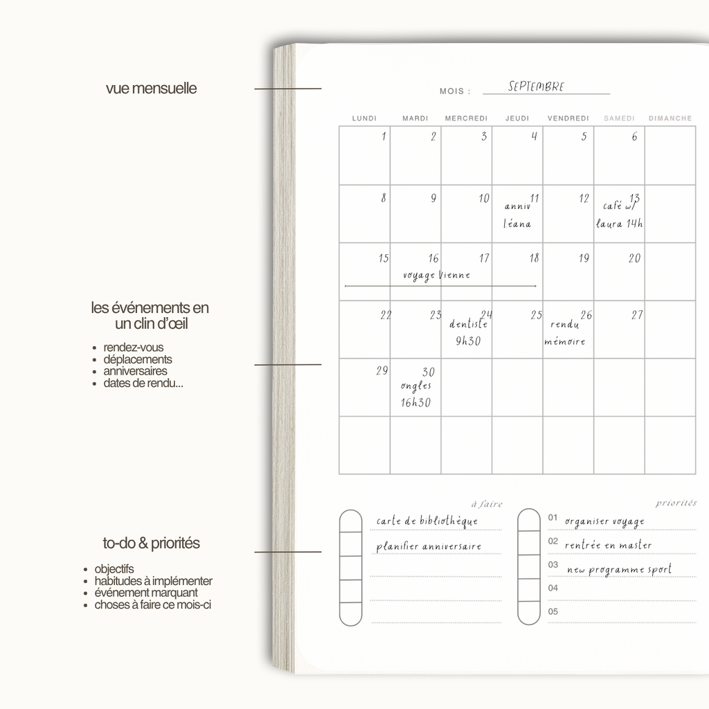 l'agenda minimaliste [RESTOCK 13 AOÛT]