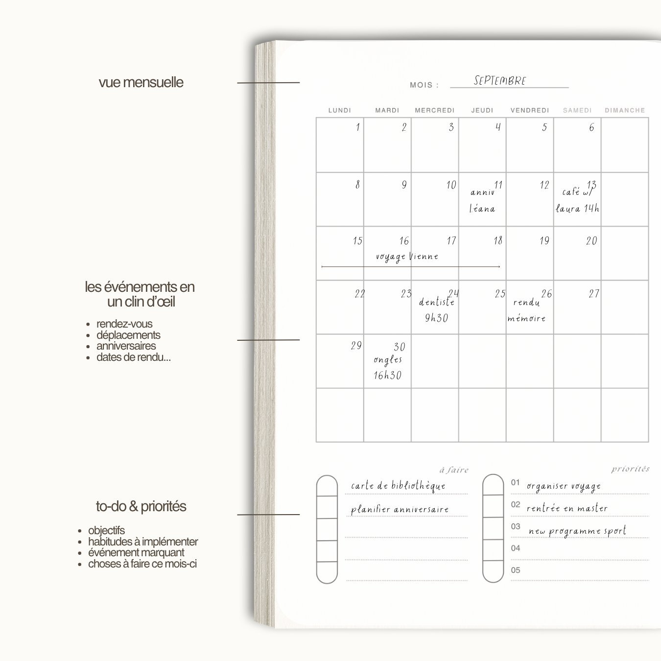 l'agenda minimaliste [RESTOCK 13 AOÛT]