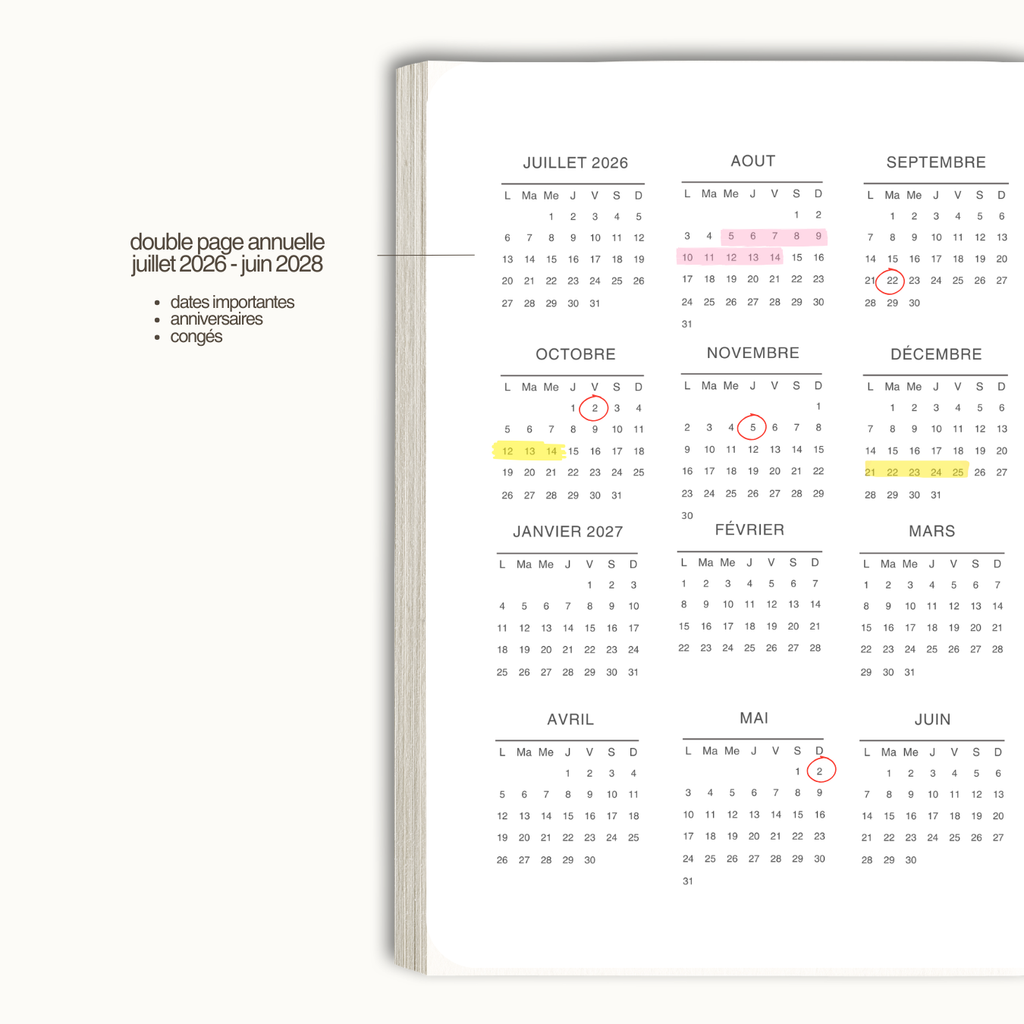l'agenda minimaliste [RESTOCK 13 AOÛT]
