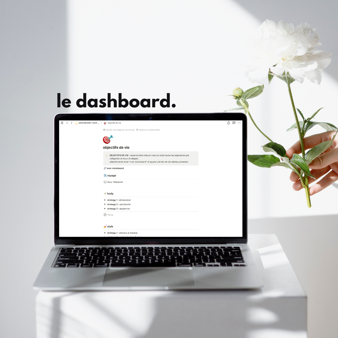 le dashboard [template Notion]